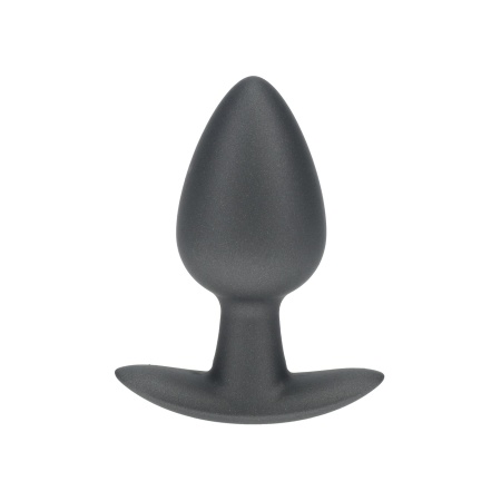 Smooth Silicone Anal Plug - Medium - 3.1 / 7,9 cm - Gunmetal - 1