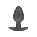 Smooth Silicone Anal Plug - Medium - 3.1 / 7,9 cm - Gunmetal - 1