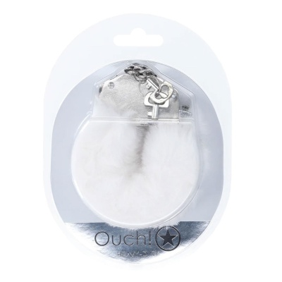 Heavy-duty Fluffy Handcuffs - White - 1 2