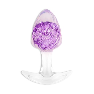 Korek analny Crystal Butt Plug Medium o stopniowanym profilu, 9 cm - 1