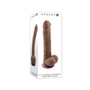 GENDER X 10 INCH 25 CM FLEXSKIN POSEABLE TRUE FEEL DILDO DARK - 1
