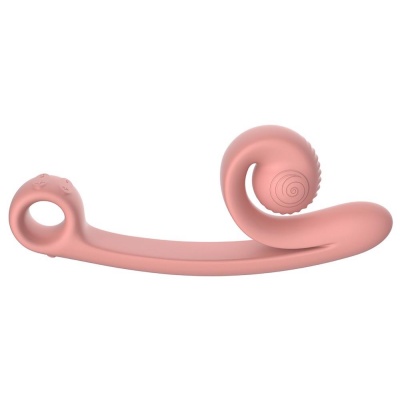 Wibrator Snail Vibe Curve - dwusilnikowy stymulator dwupunktowy z technologią Slide'n'Roll, długość insercyjna 12 cm - 1 2