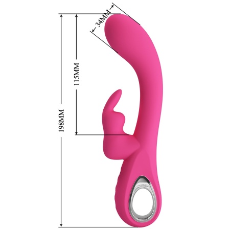 Wibrator Novak z podwójną stymulacją, 19,8 cm - 10