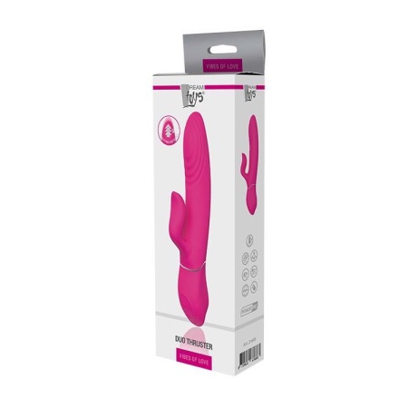 Wibrator Duo Thruster z wałem o 9 poziomach ruchu pchającego, długość 14 cm, średnica 3,5 cm - 1