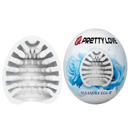 Masturbator Pleasure Egg III TPR - ręczny, z wewnętrzną teksturą - 1