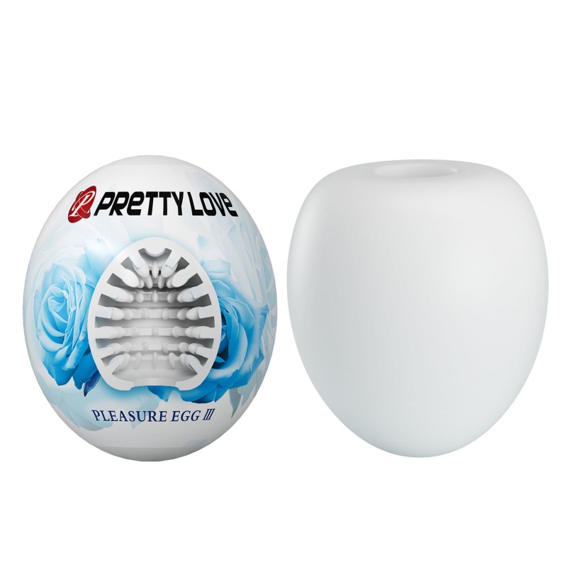 Masturbator Pleasure Egg III TPR - ręczny, z wewnętrzną teksturą - 3