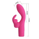 Wibrator typu rabbit Elivia do podwójnej stymulacji punktu G i łechtaczki, 17,2 cm - 5
