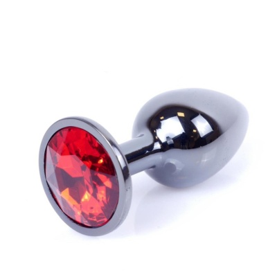 MyLove Toys - Jewellery Dark Silver PLUG- Red - 1