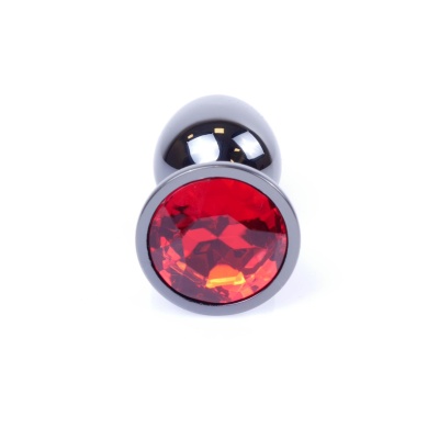 MyLove Toys - Jewellery Dark Silver PLUG- Red - 1 2