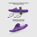 Multi Orgasm Dildo S - fioletowy silikon, 3 niezależne silniki, pilot zdalnego sterowania, IPX7, 25,4 cm - 5
