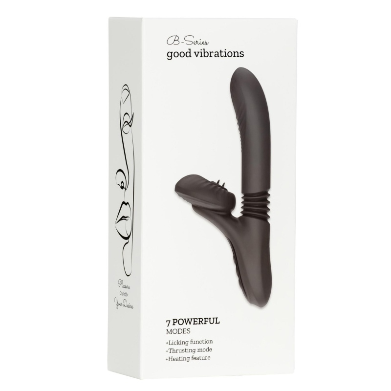 Wibrator silikonowy 7 Powerful Modes - lizanie, ruch posuwisty, podgrzewanie, 24,1 cm - 2