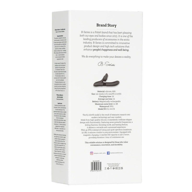 Wibrator silikonowy 7 Powerful Modes - lizanie, ruch posuwisty, podgrzewanie, 24,1 cm - 4