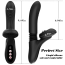 Silicone Vibrator 7 Powerful Modes - Licking,Thrusting and Heating, Black - 10