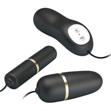 Zestaw stymulatorów Double Vibro-Bullets - wibracje i elektrostymulacja, 17 × 14 × 4 cm - 2