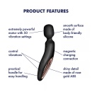 Masażer i wibrator-różdżka Satisfyer Wand-erland Black/Rosegold - 50 kombinacji wibracji, długość 29,9 cm, wodoodporność IPX7 - 3