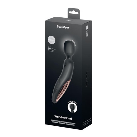 Masażer i wibrator-różdżka Satisfyer Wand-erland Black/Rosegold - 50 kombinacji wibracji, długość 29,9 cm, wodoodporność IPX7 - 5