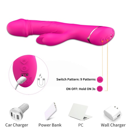 Rubberco Rose Red, 2* 9 vibration functions - 5