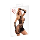 ROBE+MITAINES STRASS NOIR T.U - 3