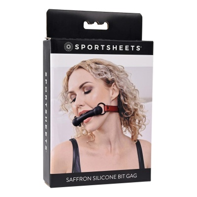 SPORTSHEETS SAFFRON SILICONE BIT GAG - 1