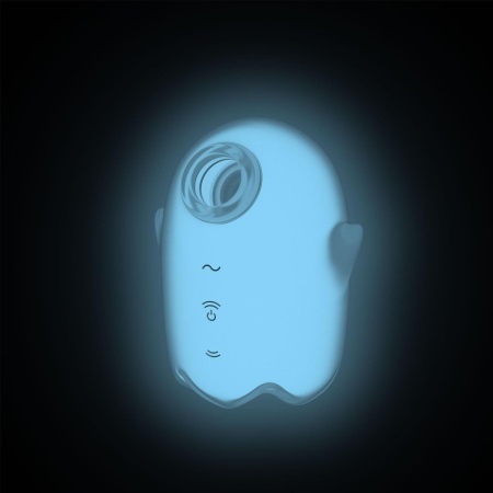 Kompaktowy wibrator Glowing Ghost White z technologią Air Pulse, 2 niezależnymi silnikami i silikonem medycznym IPX7 - 5