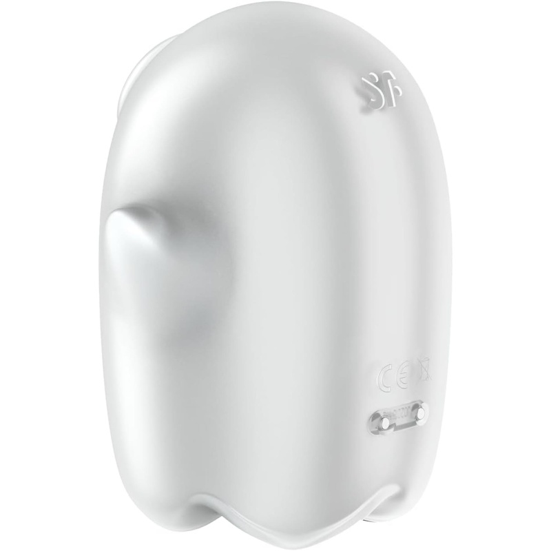 Kompaktowy wibrator Glowing Ghost White z technologią Air Pulse, 2 niezależnymi silnikami i silikonem medycznym IPX7 - 8