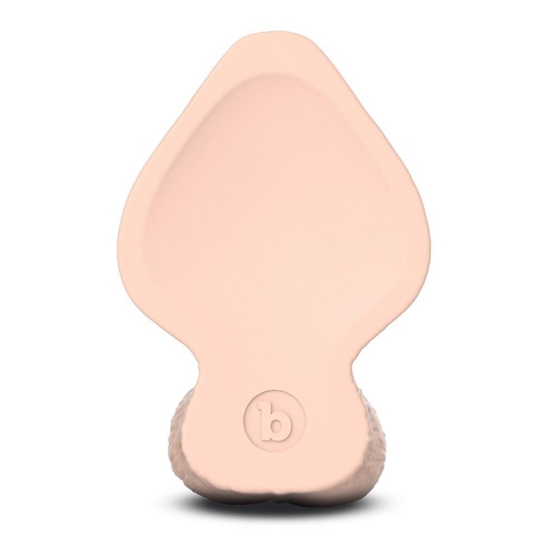 Dildo Slipskin Girthy - realistyczne jądra, zakrzywiony kształt, 17,8 cm, kompatybilne z uprzężą - 6
