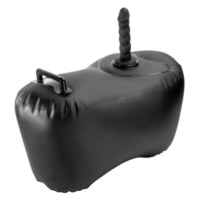 Nadmuchiwalna poduszka erotyczna Body Dock Inflatable Love Seat z silikonowym dildo 19 cm, uchwytem i panelem montażowym 8,6 cm - 1 2
