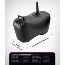 Nadmuchiwalna poduszka erotyczna Body Dock Inflatable Love Seat z silikonowym dildo 19 cm, uchwytem i panelem montażowym 8,6 cm - 8