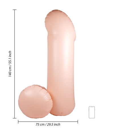 Nadmuchiwany penis Blow-up Dick 140 cm - PVC, wodoodporny, nieelektryczny - 9