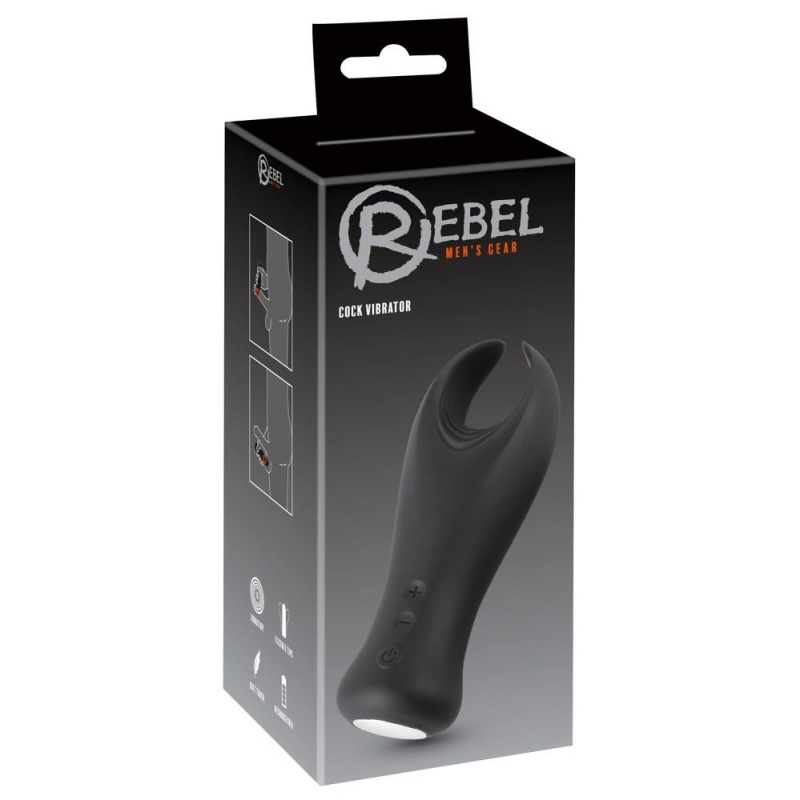 Wibrator na penisa Rebel Cock Vibrator z elastycznymi skrzydełkami wibracyjnymi, 10 trybami wibracji i długością 16 cm - 1