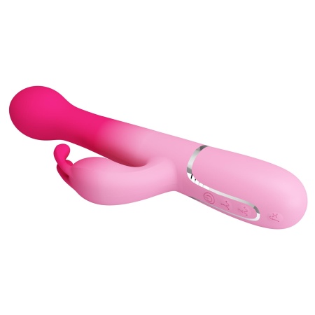 Wibrator królik Dejon BW-500014-4 - 7 funkcji wibracji, 4 tryby rotacji, 4 poziomy wypychania, 3,7 x 22,6 cm - 7