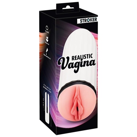 Masturbator realistyczny w formie waginy Stroker – wyjmowany wkład TPE, teksturowany kanał, 17,9 cm - 1