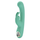Wibrator króliczek Lamar Green z wygiętą główką G-Spot, podwójną stymulacją i wyświetlaczem LED - 5