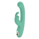 Wibrator króliczek Lamar Green z wygiętą główką G-Spot, podwójną stymulacją i wyświetlaczem LED - 6