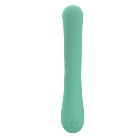 Wibrator króliczek Lamar Green z wygiętą główką G-Spot, podwójną stymulacją i wyświetlaczem LED - 9