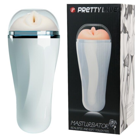 Masturbator White z funkcją wibracji - 1