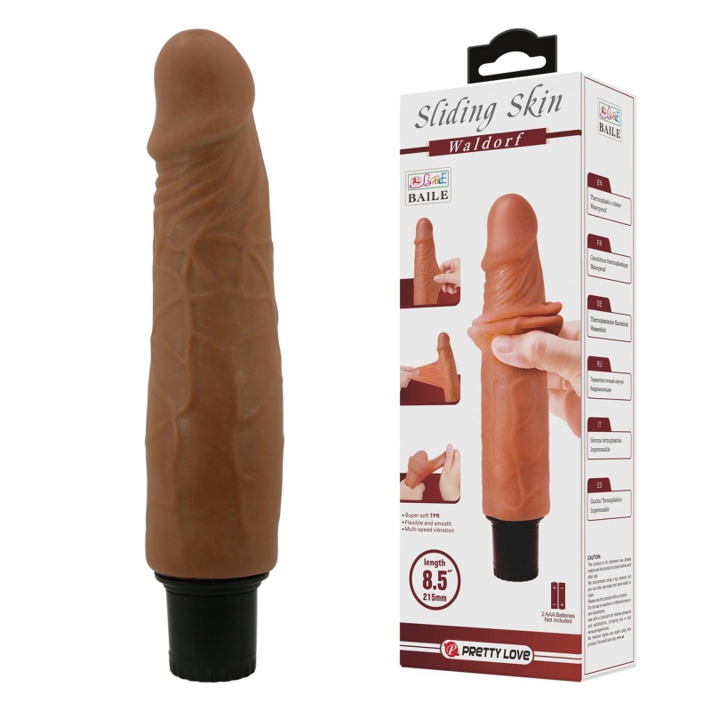 Dildo wibrujące Waldorf Sliding Skin 21,5 cm - 1