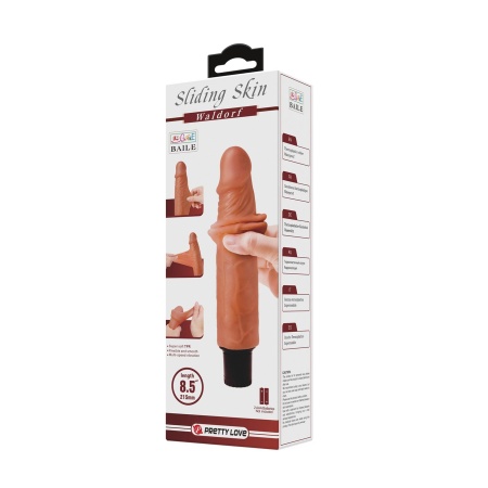 Dildo wibrujące Waldorf Sliding Skin 21,5 cm - 12