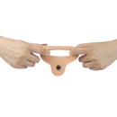 The Ultra Soft Double Vibrating 5.8 cala (14.7 cm) – wibrator analny z pierścieniem - 5