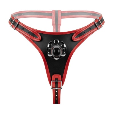 Fetish Collection - Triple Dildo Strap-On Harness - 1 2