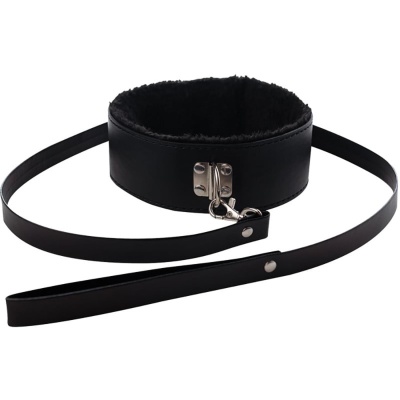 Collar with detachable leash - 1