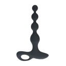 Remote Control Beaded Vibrating Silicone Anal Plug - Black - 4