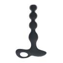 Remote Control Beaded Vibrating Silicone Anal Plug - Black - 6