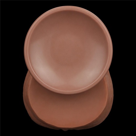 Dildo King Sized Sliding Skin Dual Layer 35,6 cm Brązowy - 8