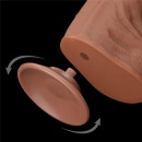 Dildo King Sized Sliding Skin Dual Layer 35,6 cm Brązowy - 10