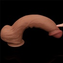 Dildo King Sized Sliding Skin Dual Layer 35,6 cm Brązowy - 12