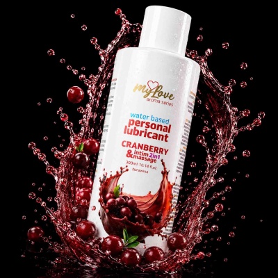 Żel Intymny i Do Masażu 2w1 MyLove Aroma Series Żurawina 300 ml - 1 2