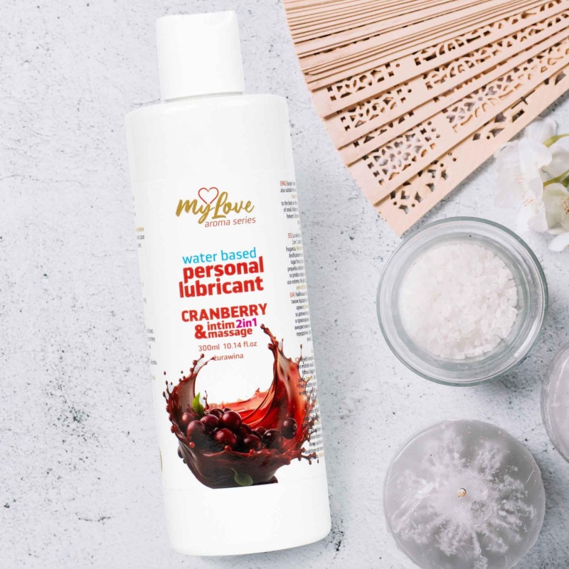 Żel Intymny i Do Masażu 2w1 MyLove Aroma Series Żurawina 300 ml - 3