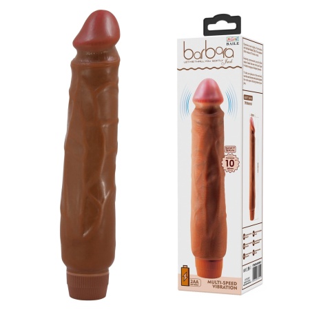 Wibrator dildo Barbara Jack 10'' z wielostopniowymi wibracjami, 25,4 cm - 1