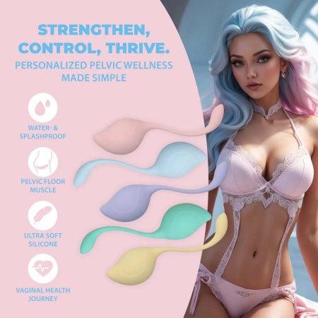 Pelvic Stem Kegel Kit - Multicolor - 4